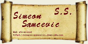 Simeon Samčević vizit kartica
